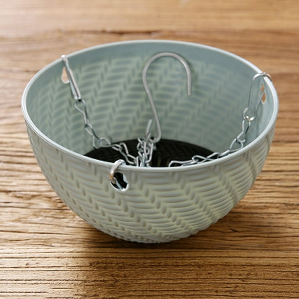 Hanging Basket Rattan Flower Pot Round Garden Planting Tools chain Holder Hook Hanging Basket Rattan Flower Pot Round Garden Planting Tools chain Holder Hook